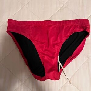 red swimsuit bottoms